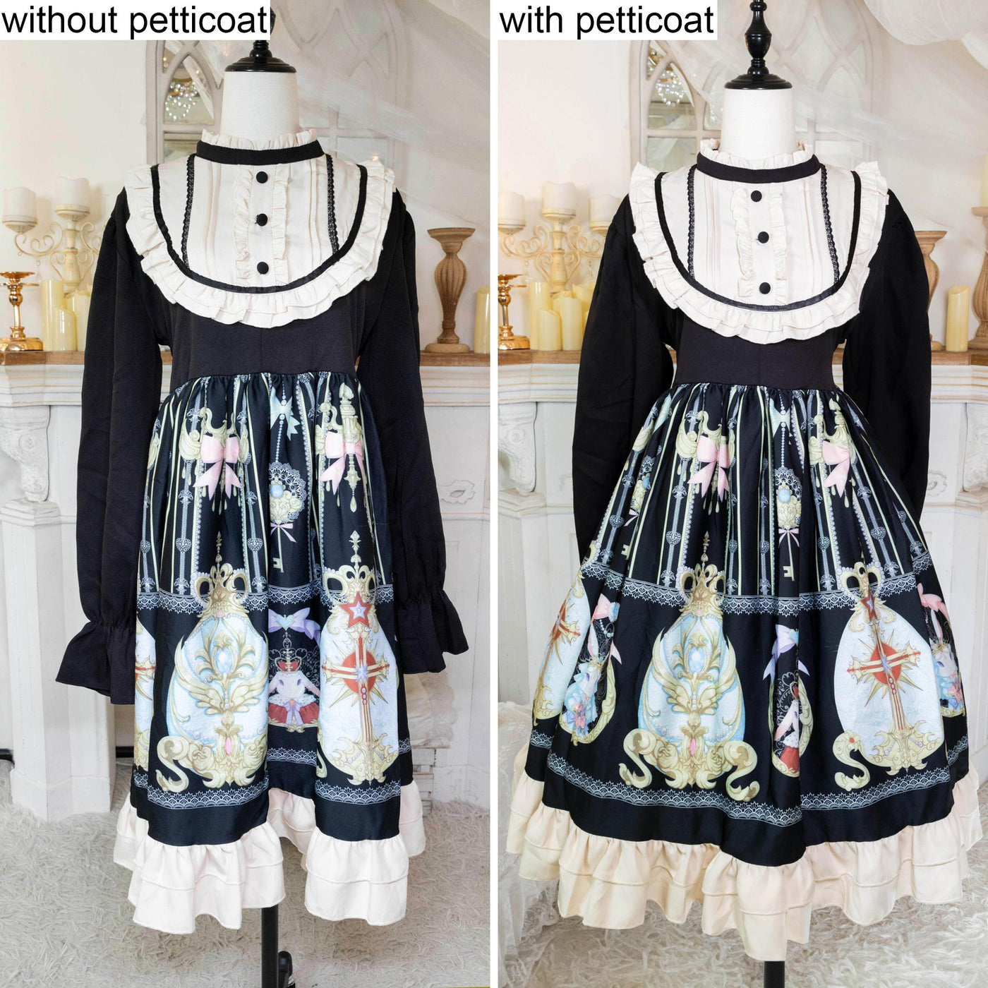 Noloria - Noloria 48 cm (18.9") Medium-High - Volume Petticoat, Petal Edge Petticoat