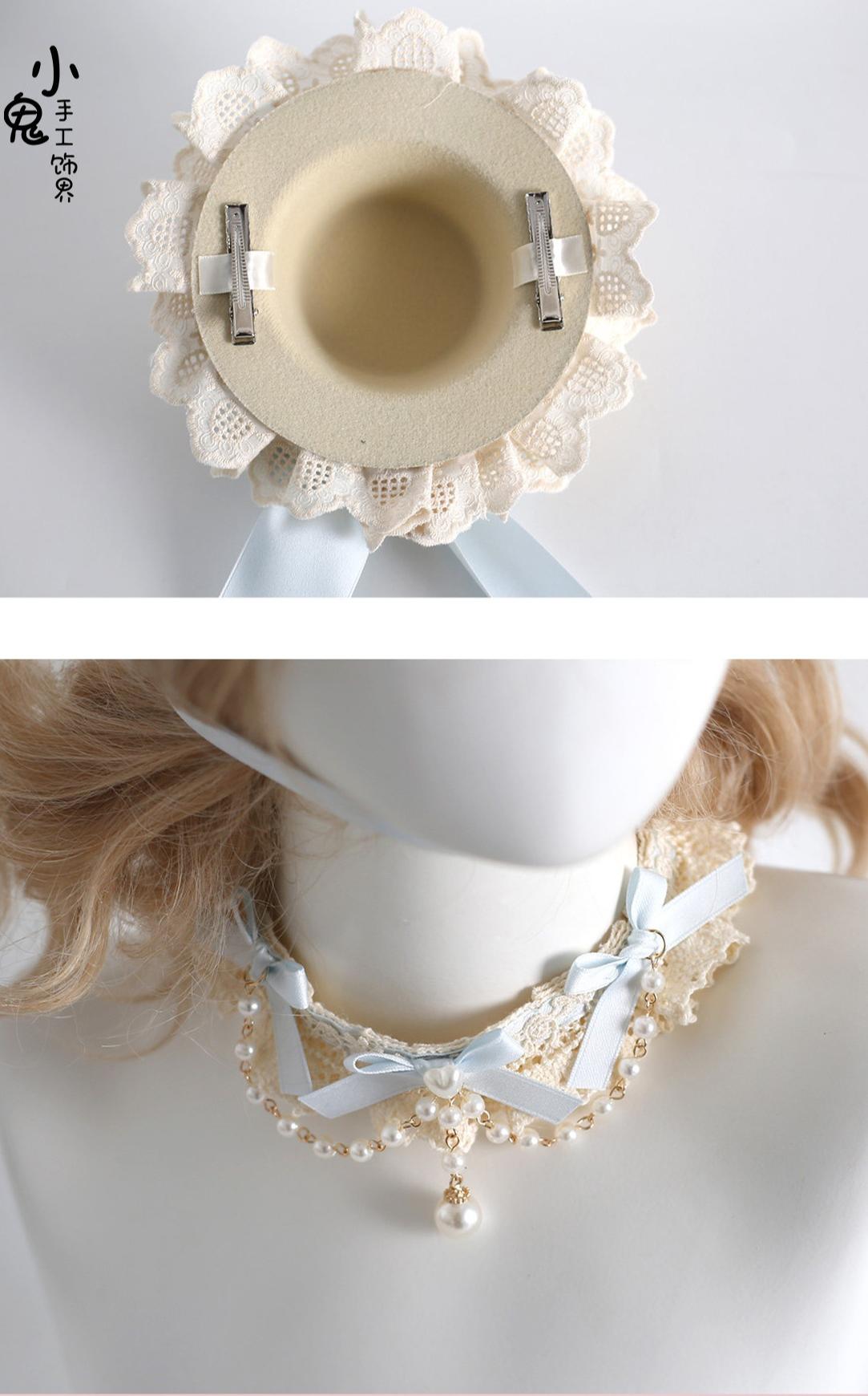 Xiaogui - Little Butterfly - Sweet Lolita Headdress Set, Lace & Bows