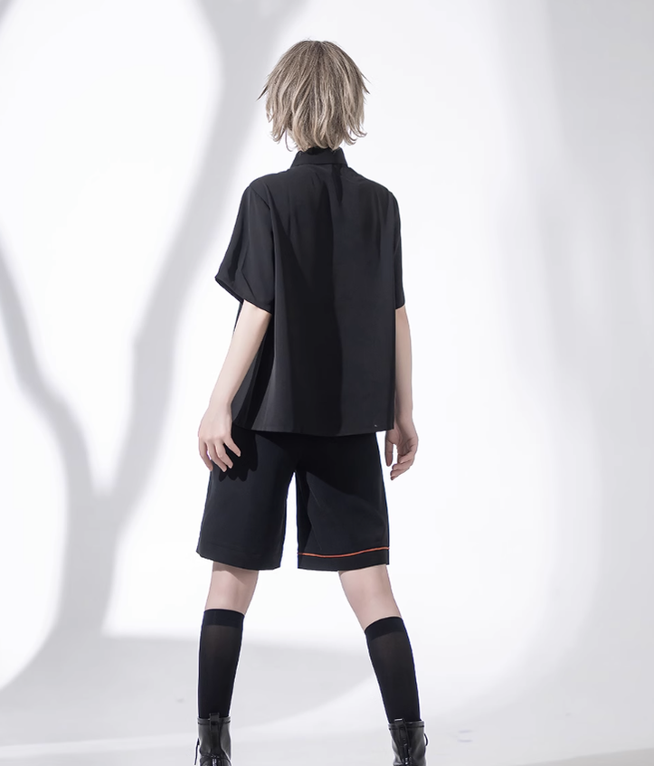 Princess Chronicles - Badapple - Ouji Lolita Black Shirt and Shorts Set