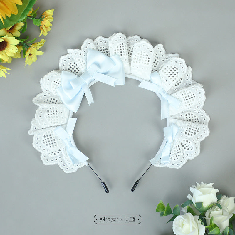 Japanese Style Cute Lace Bow Decoration Lolita Maid Headwear Props Comic Exhibition Accessories Hair Accessories Hairband - Lolita Fetch