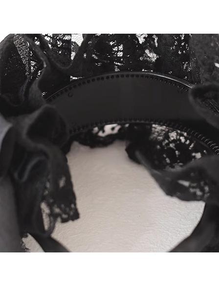Xiaogui - Goth Lolita Headwear Black Lace KC - Headwear