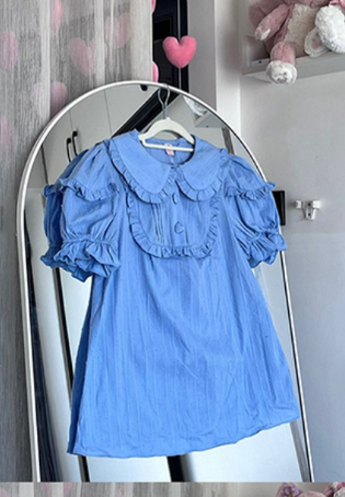 Sakurada Fawn - Plus Size Lolita Shirt Solid Color - Short Sleeve Blouse Innerwear