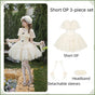 Short OP 3-piece set (short OP + detachable sleeves + hairband) / S