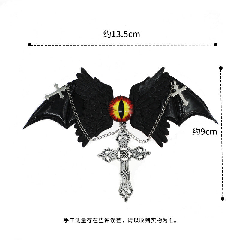 Original Angel Demon Hair Clip God's Eye Series Subculture Gothic Dark Hair Accessory Niche Side Clip - Lolita Fetch