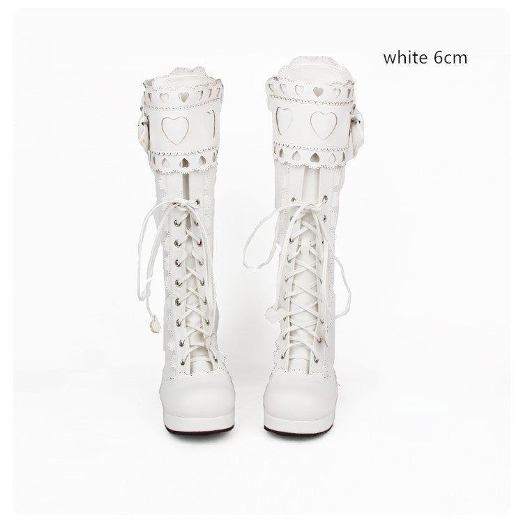 Angelic imprint - Sweet Multicolor Thick Heel Lolita - Boots Shoes