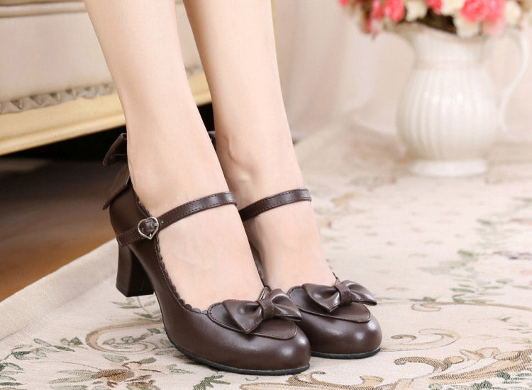Sosic - Kawaii Lolita Round Toe Shoes - Shoes