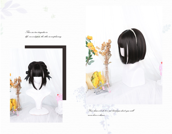 Dalao Home - Lolita 30cm Japanese BOBO JK Wig - Wig