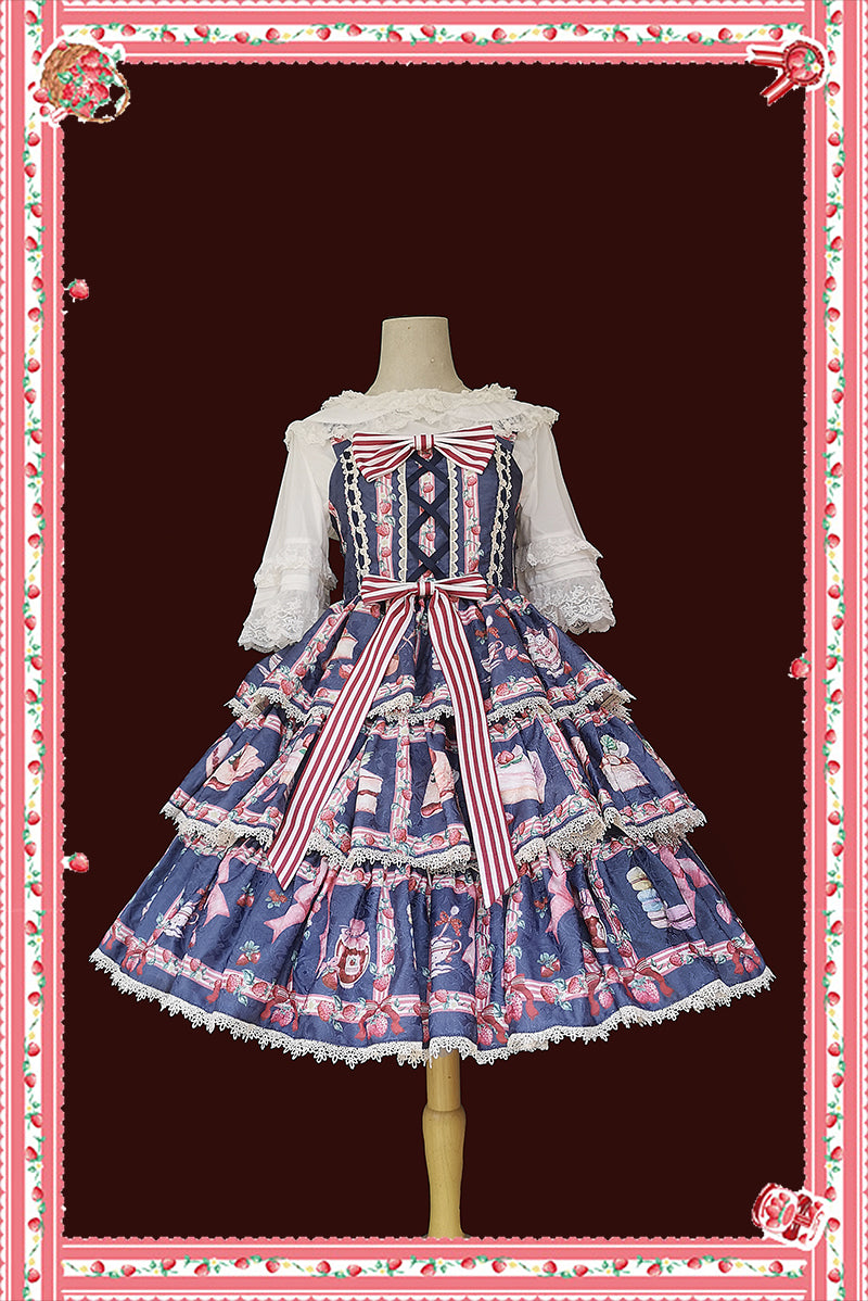 Infanta - Strawberry Tea - Tiered Ruffles Lolita JSK