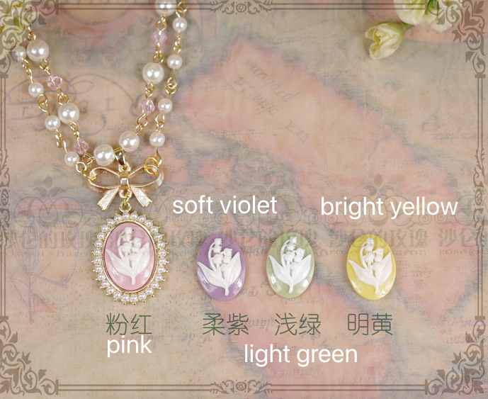 Rose of Sharon - Retro Cameo Lolita Earrings - Earrings