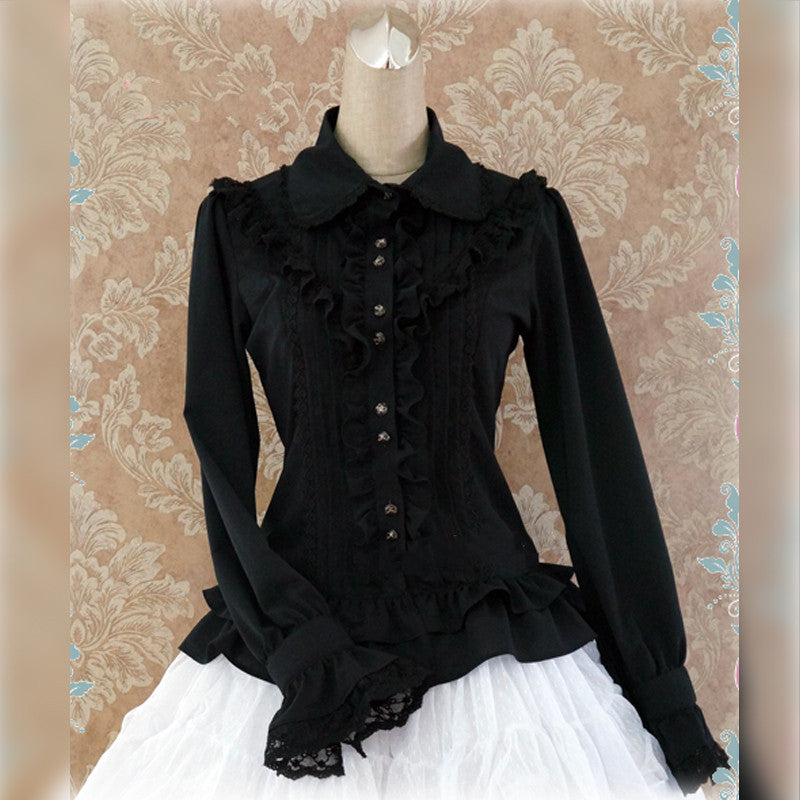 Strawberry Witch - Elegant Lace-Up Back Lolita Blouse - Innerwear