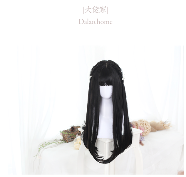 Dalao Home - Lolita JaneNye 65cm Straight Wig - Black Wig