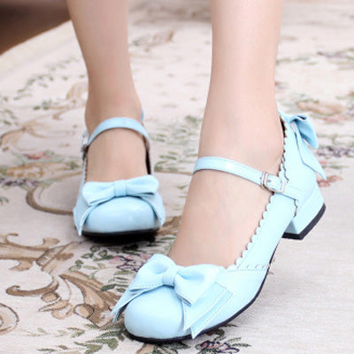 Sosic - Round Toe Lolita Shoes Sweet Bow - Design Size 33-41 Shoes