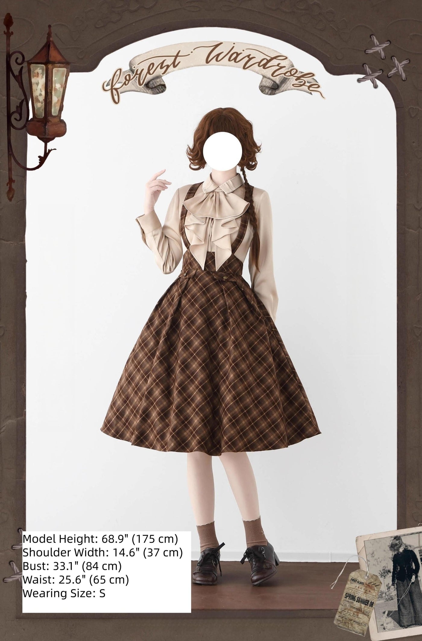 Forest Wardrobe - Forest Dew - Elegant Lolita Slim Fit Shirt, Detachable Jabot