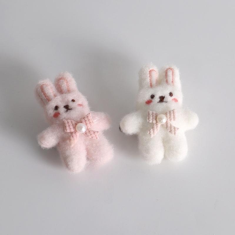 Xiaogui - Sweet Lolita Headdress Pink White - Bunny Ear Hair Accessory Headwear