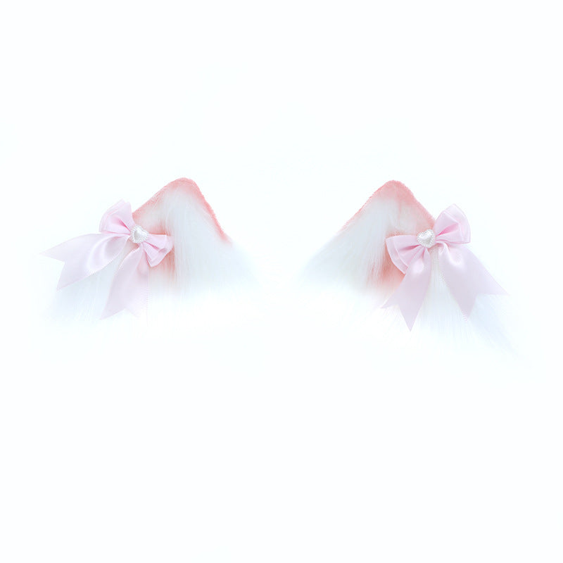 Lolita Hair Accessories In Stock Plush Handmade Multiple Colors Available Party Fashion Accessories Cute Cat Ear Hair Clips