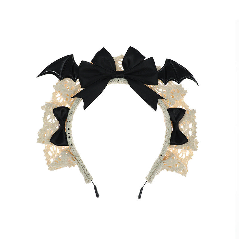 Cute Lolita Gothic Headband - Maid Demon Halloween Comic Con Hair Accessories