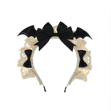 Cute Lolita Gothic Headband - Maid Demon Halloween Comic Con Hair Accessories