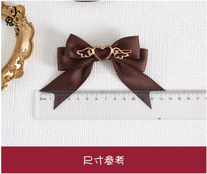 Xiaogui - Handmade Kawaii Bow Clips Brooch - Multicolors Headwear