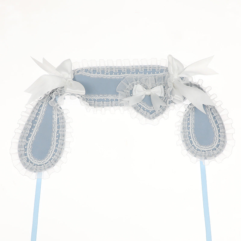 Lolita Love Bunny Hairband - Original Lop Ear Bowknot (Black/White/Pink/Blue)