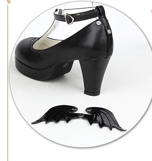 Angelic imprint - Gothic Lolita Wings and Cross Shoes - for Chistmas Shoes