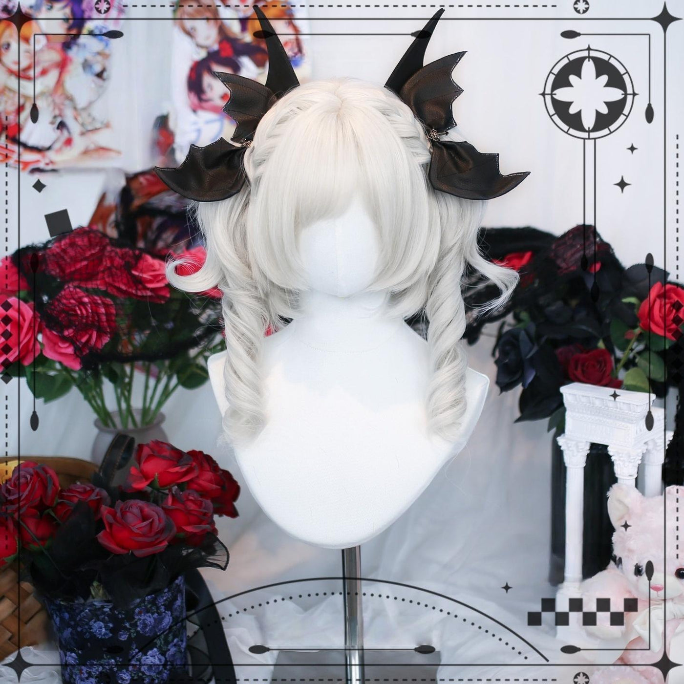 Dalao Home - Daily Lolita Curly Wig - Detachable Double Ponytail Wig
