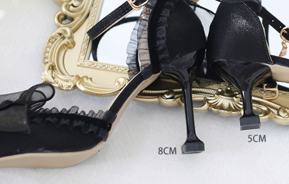 Xiaogui - Elegant Lolita High-Heeled Camellia - Bows Shoes Shoes