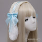 Lace Cotton Rabbit Ear Headband-Sky Blue