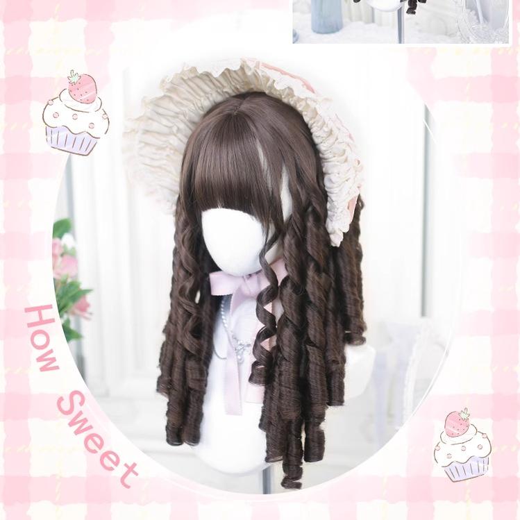 Dalao Home - Classic Brown Lolita Wig with Roman - Roll Wig