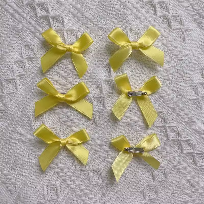 Handmade - Mini 3.5 cm Ribbon Bow - Brooch Set - detail view 21