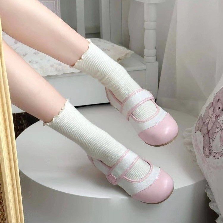 Cute Round Toe Flat Mary Jane Shoes - Lolita & JK Uniform Shoes with S