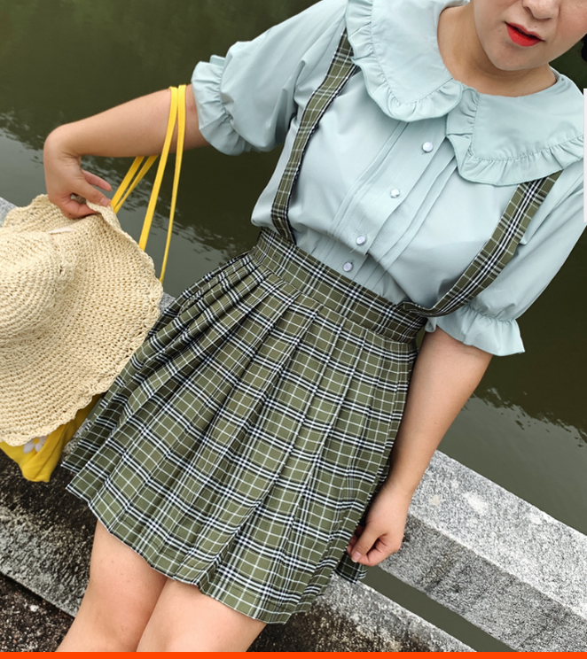 Niu Niu - Plus Size Lolita Blouse - Oversized Short Sleeve Shirt Innerwear