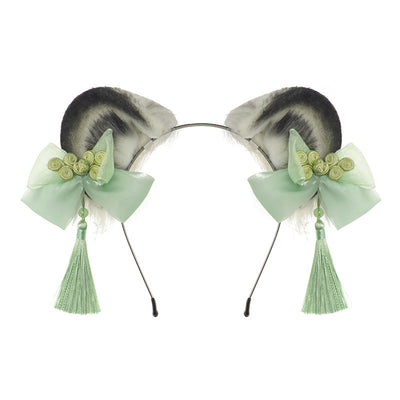 Ancient Style Hanfu Panda Headband - Lolita Tassel National Chinese Gi Girl