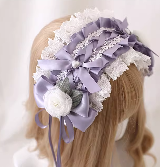 Xiaogui - Elegant Lolita Headdress Bow KC - Cuffs Hairpins Headwear