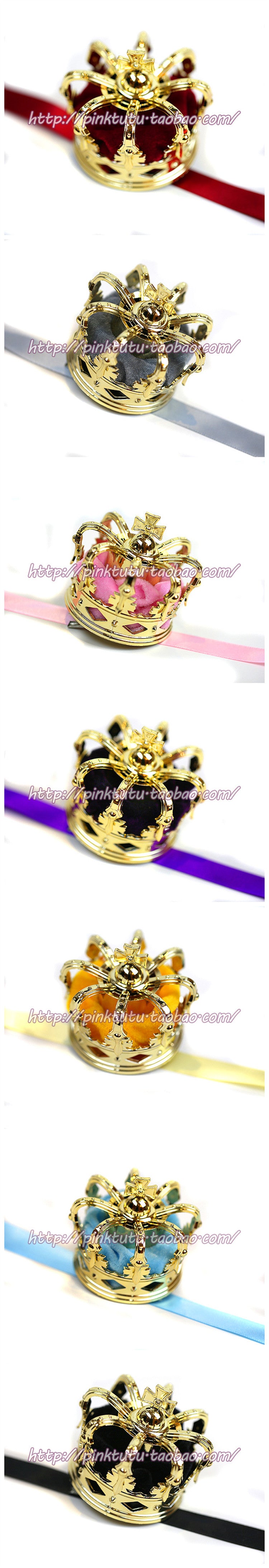 Lolita Crown Hair Accessories Gorgeous Rose Crown Hairband Headdress Golden Crown Hair Clip COS Crown Headdress