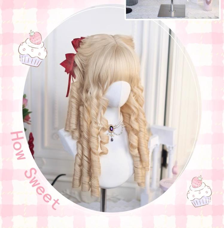Dalao Home - 50-55 CM Lolita Wig with Retro - Roman Curls Wig