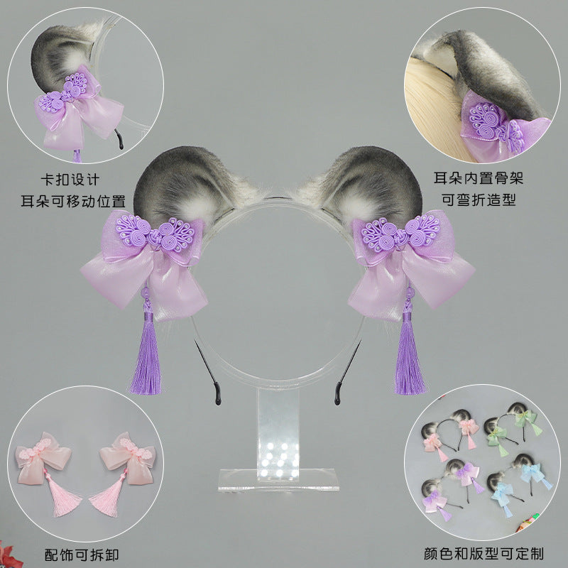 Ancient Style Hanfu Panda Headband - Lolita Tassel National Chinese Girl Accessory