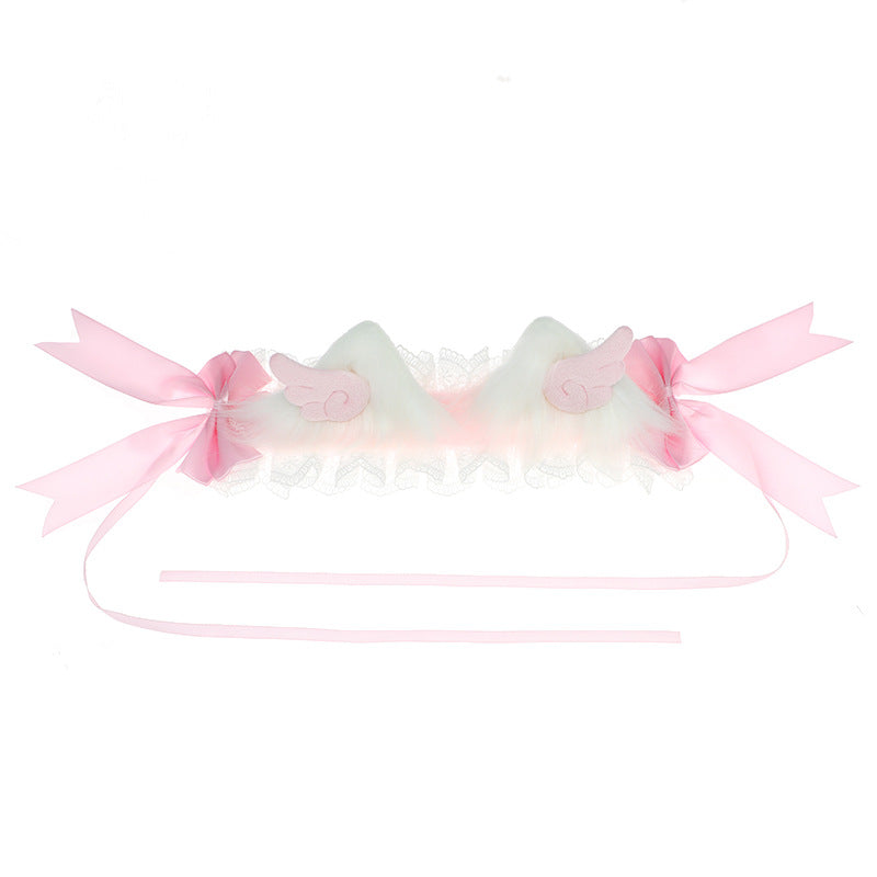 Cat Ear Hair Clip Cat Ear Hairband Bowknot Hair Accessory Comic Con Costume Cute Girl Hair Ornament Lolita Multi-use Pair Clip - Lolita Fetch