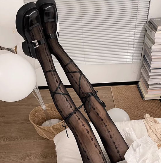 WAGUIR - Sweet Strappy Thin Lolita Tights - Socks