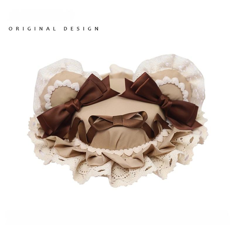 The Accessories' Story - Bear Ear - Lolita head accessory options with ruffles and bear-ear details