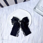 Braided Bow Brooch (Black 1-Piece Set)