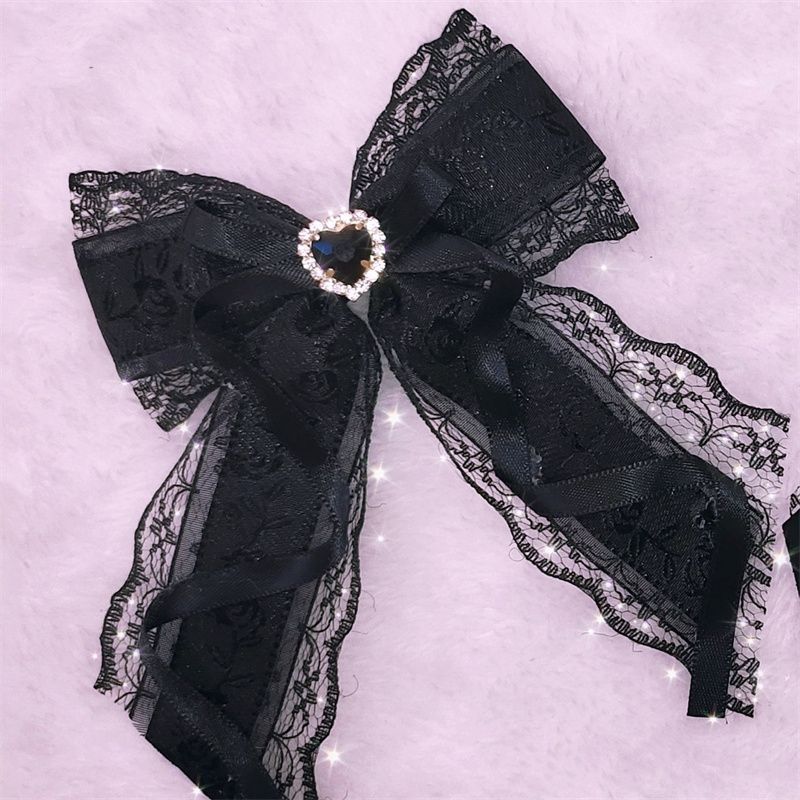 Multiple Styles One Price Lace Series Mass-Produced Bow Lace Trim English Rhinestone Sweet Cool Hair Accessories Lolita - Lolita Fetch