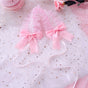 Bandeau en dentelle rose à trois épaisseurs
