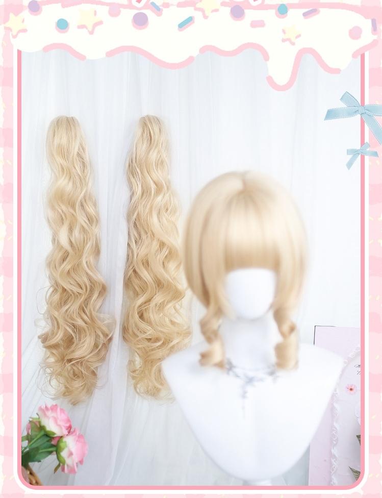 Dalao Home - Blonde Sweet Lolita Wig With Roman - Roll & Double Ponytails Wig
