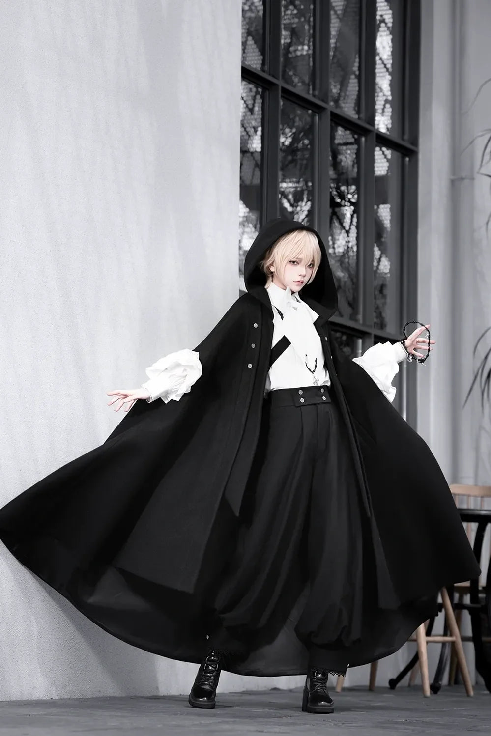 Princess Chronicles - Codename 003 - Ouji Lolita Shirt and Pants Set, Hooded Cape
