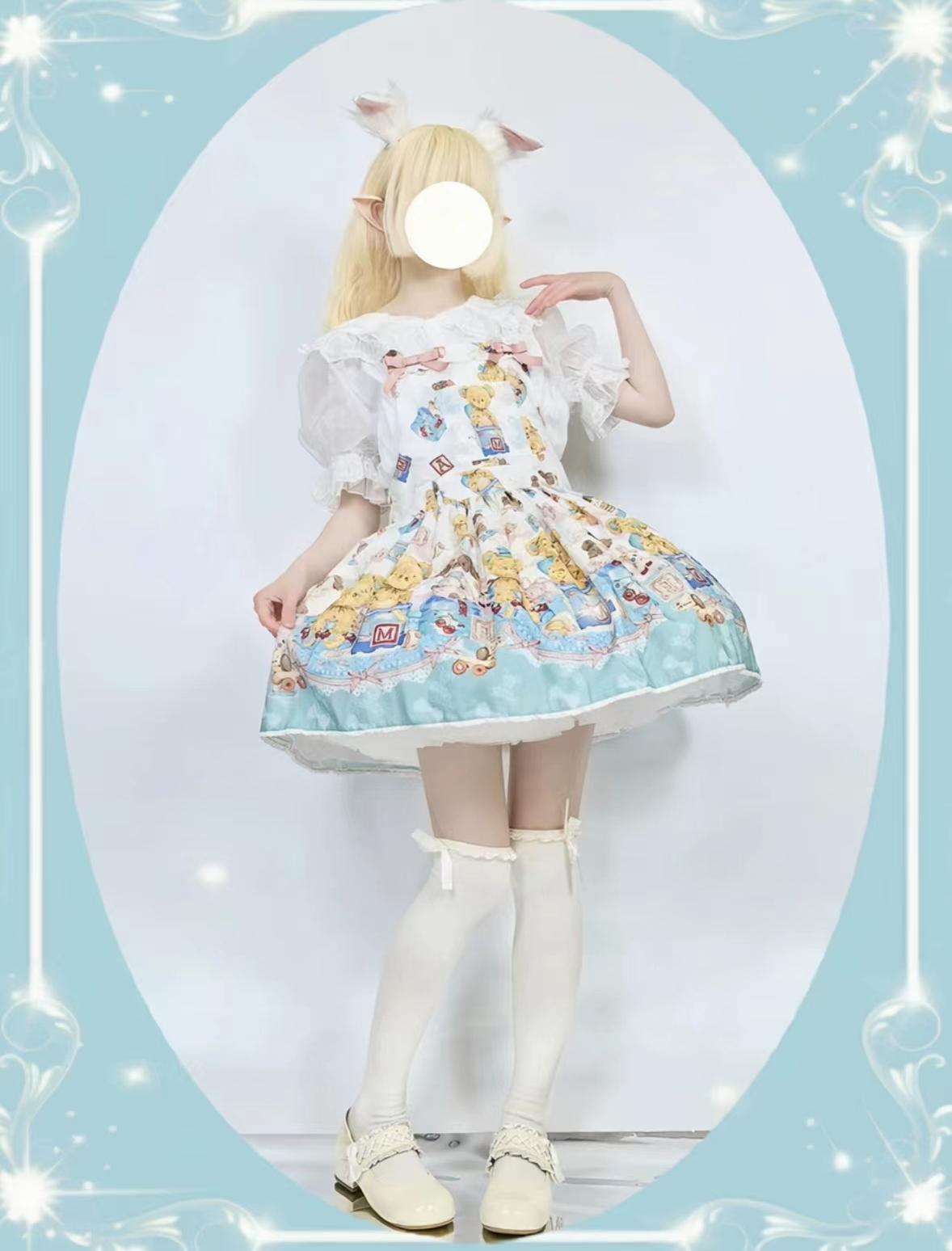 DMFS Lolita - DMFS - Sweet Lolita Shirt Cotton Lolita Blouse Doll Collar