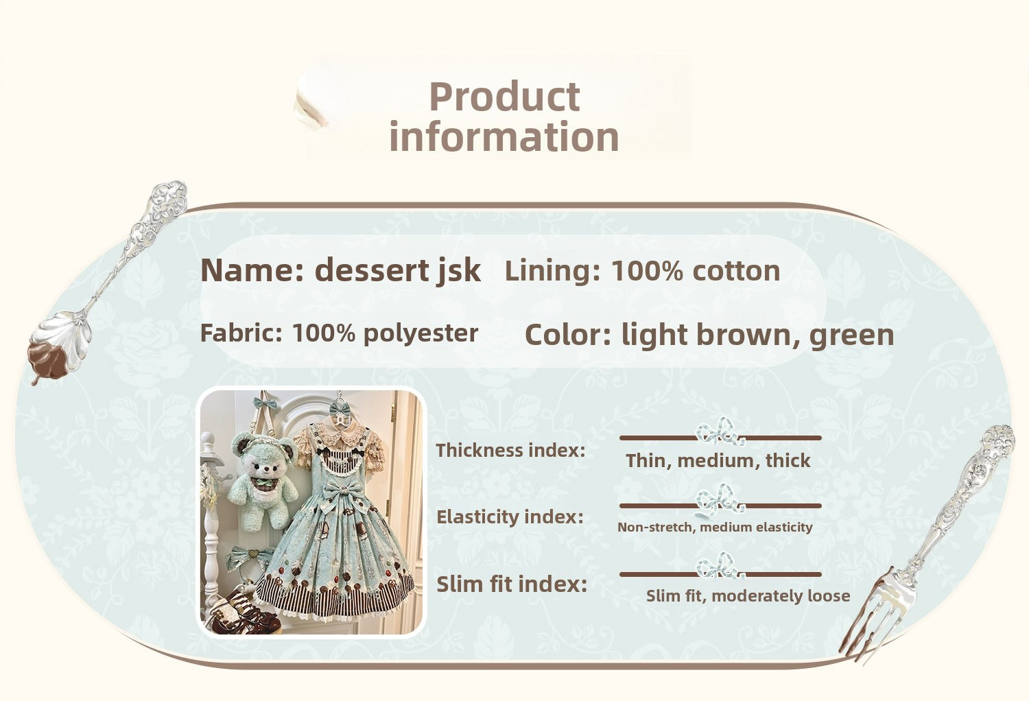 Sweet Dream Baa Baa - Dessert - Natural-Waist Lolita JSK