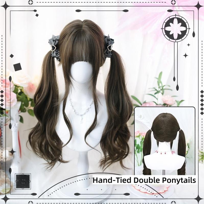 Dalao Home - Sweet Lolita Wig Double Ponytails - Long Wavy Wig Wig