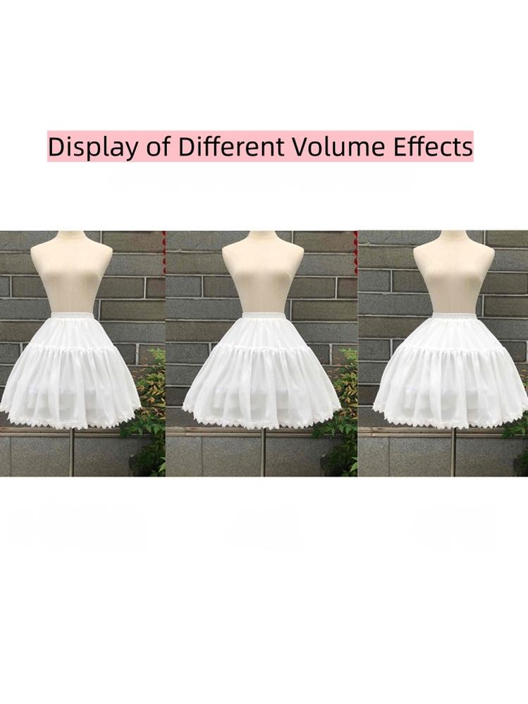 Flower Fieldhappy Event - Adjustable Lolita Hoop Puffy - Petticoat, 17.7" (45 cm) SK Skirt