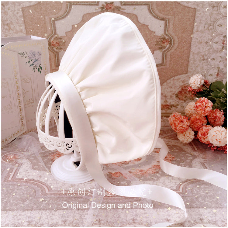 Victorian Lolita Bonnet Hat Wedding Tea Party Lolita BB Hat Classical Bnt Headwear KC Hairband - Lolita Fetch