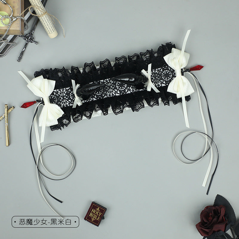 Halloween Lolita Gothic Luxurious Hairband Versatile Cosplay Headwear Japanese Style Girl Hair Accessories Dark Hair Clip - Lolita Fetch